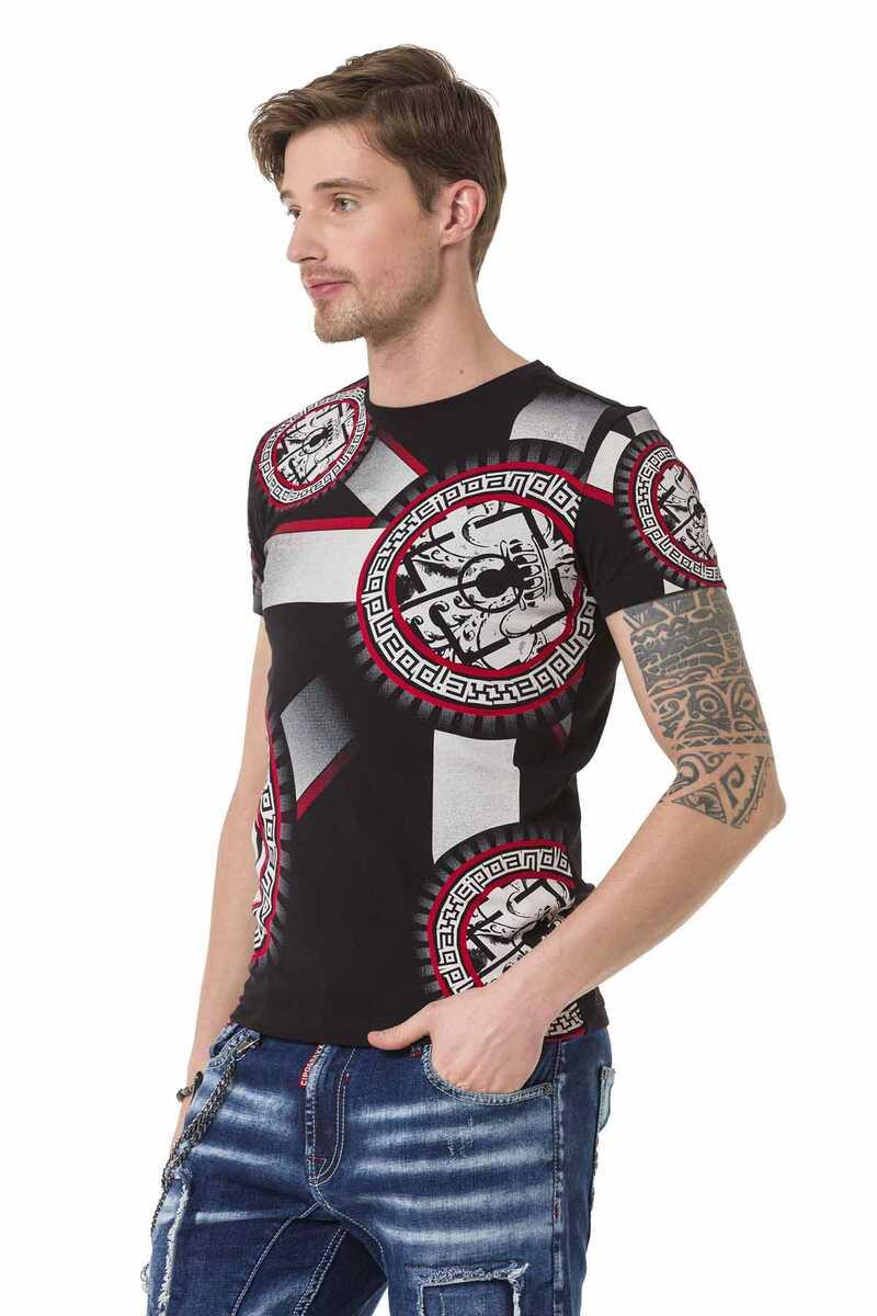 CT692 Heren T-shirt met een grote Frontprint