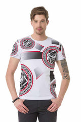 CT692 Heren T-shirt met een grote Frontprint