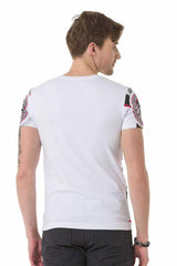 CT692 Heren T-shirt met een grote Frontprint