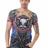 CT697 T-shirt homme avec col rond cool