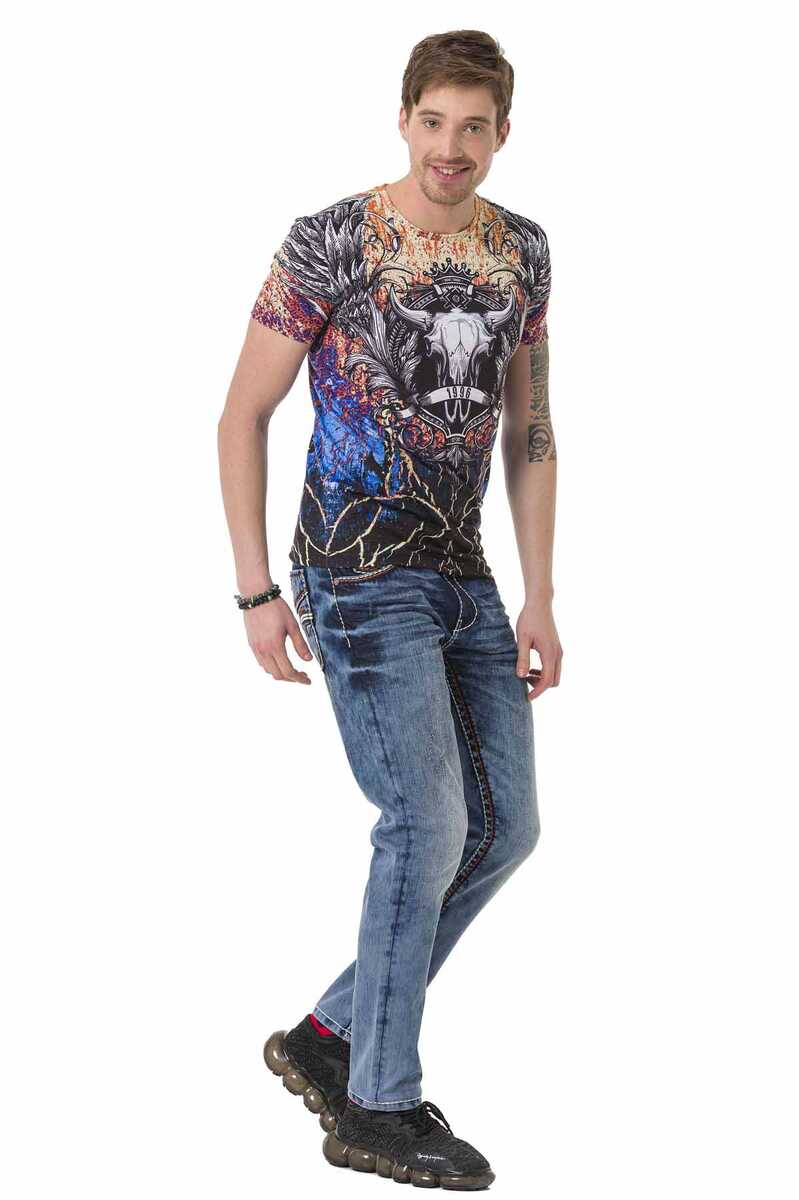 CT697 Camiseta para hombres  con fría redonda