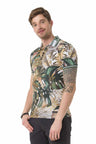 CT698 Herren Poloshirt mit floralem Alloverprint