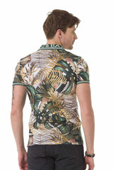 CT698 Herren Poloshirt mit floralem Alloverprint