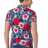 CT698 Polo masculin avec une imprimée florale