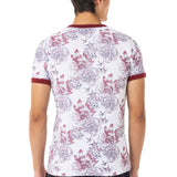 CT707 T-shirt homme avec impression de fleurs