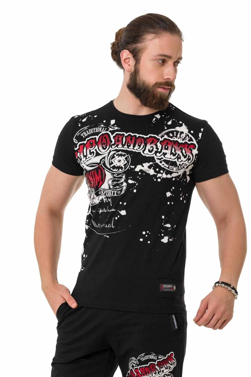 CT713  Camiseta Hombre con estampados brillantes