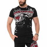 CT713 Men's t-shirt with shiny prints