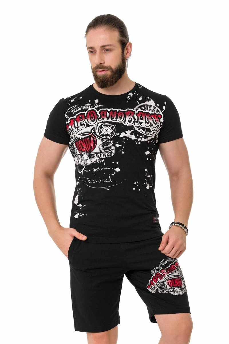 CT713  Camiseta Hombre con estampados brillantes