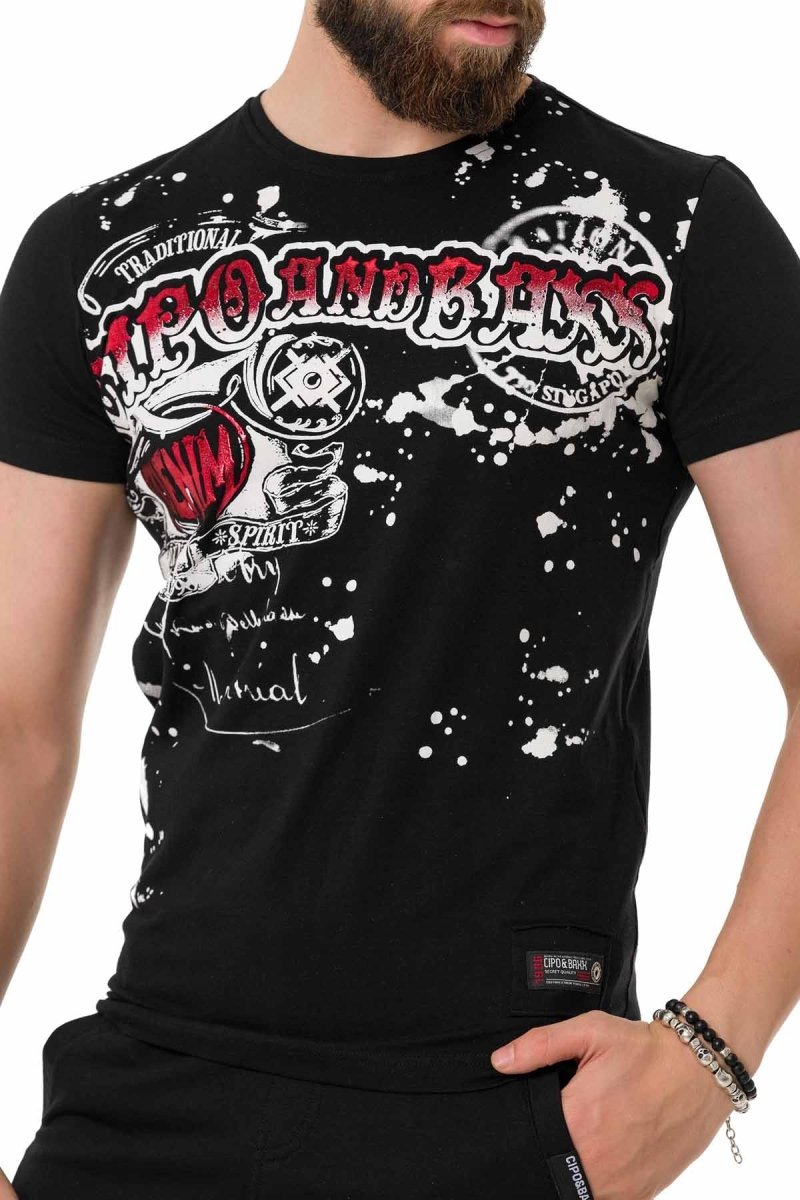 CT713  Camiseta Hombre con estampados brillantes