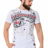 CT713 Men's t-shirt with shiny prints