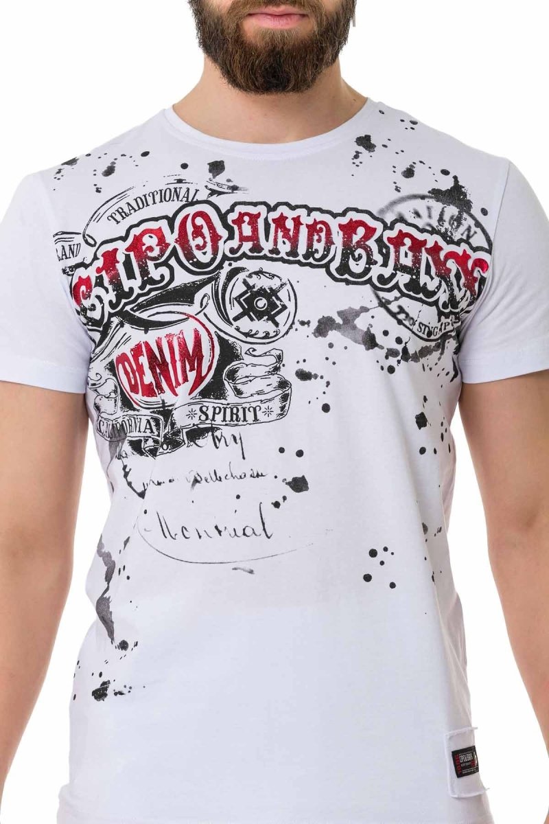 CT713  Camiseta Hombre con estampados brillantes