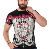 CT716 T-shirt avec motif d'ombre sur le devant et le dos
