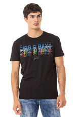 CT717 T-shirt homme avec impression chic sur la poitrine