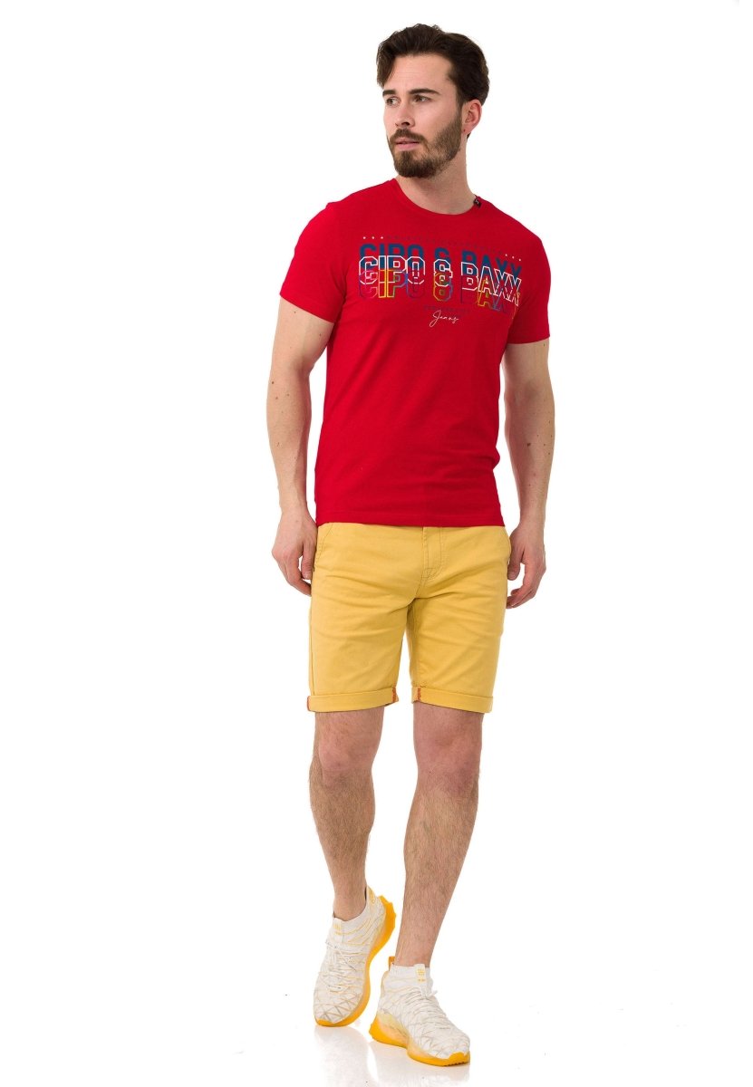 CT717 T-shirt homme avec impression chic sur la poitrine