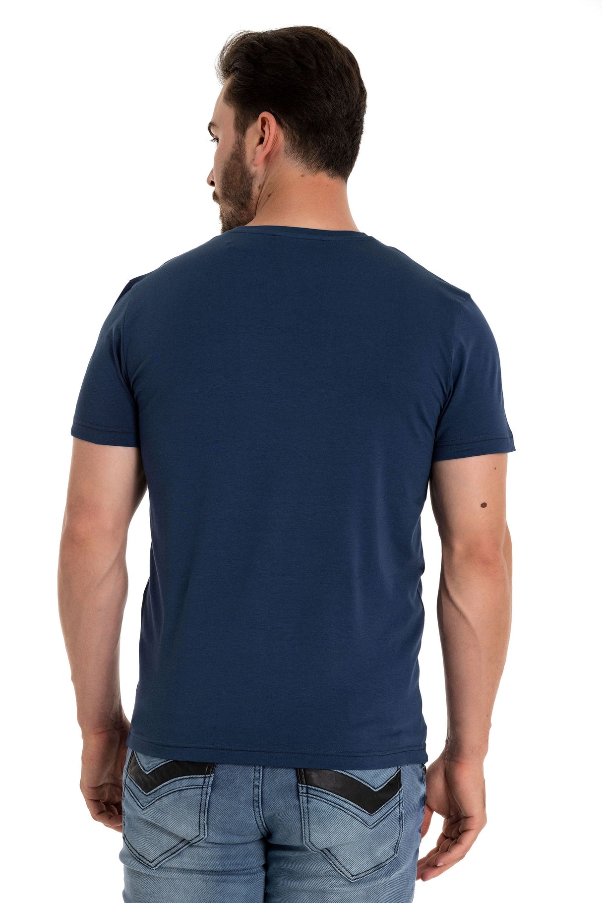 CT717 T-shirt homme avec impression chic sur la poitrine