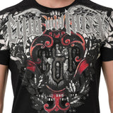 CT728 t-shirt męski z nadrukiem i kamieniami