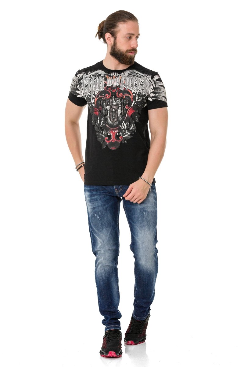 CT728 Camiseta para hombres  con estampado de marca genial