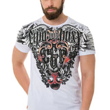 CT728 t-shirt męski z nadrukiem i kamieniami