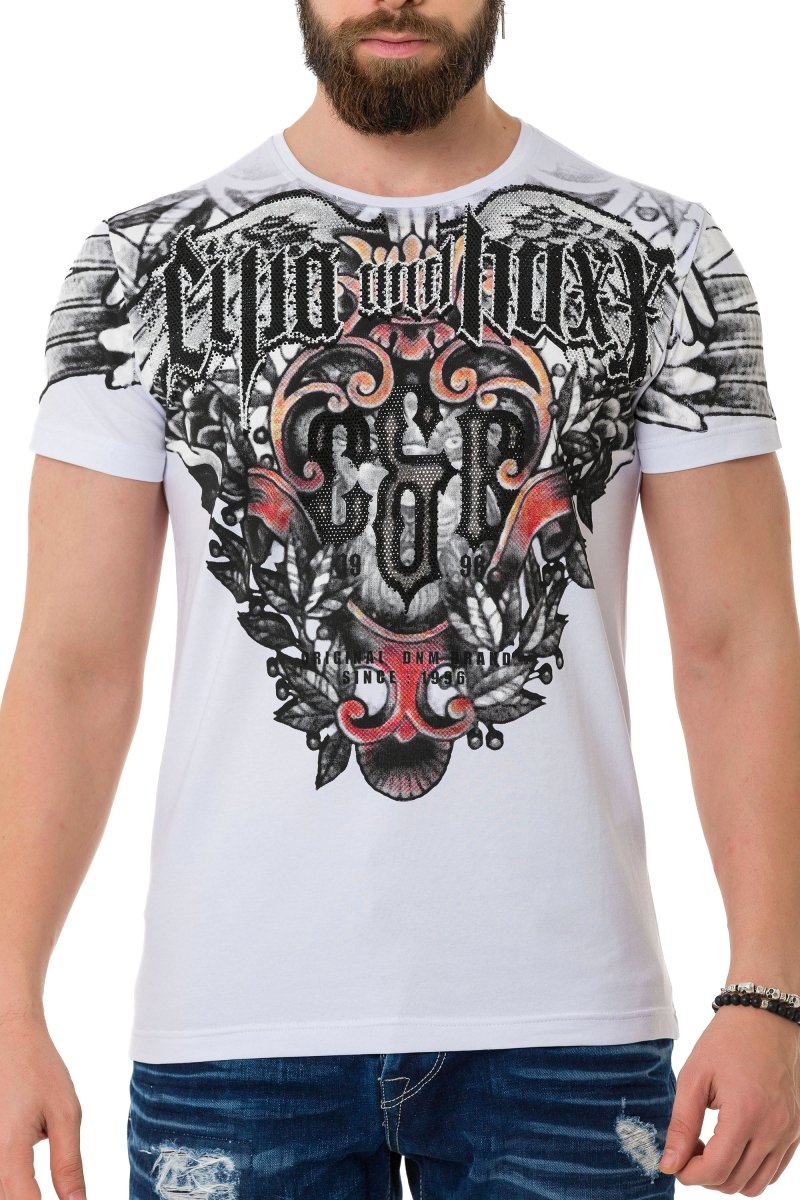CT728 Camiseta para hombres  con estampado de marca genial