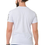 CT728 t-shirt męski z nadrukiem i kamieniami