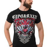 CT729 T-shirt avec pression graphique lion élégante