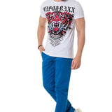 CT729 T-shirt avec pression graphique lion élégante