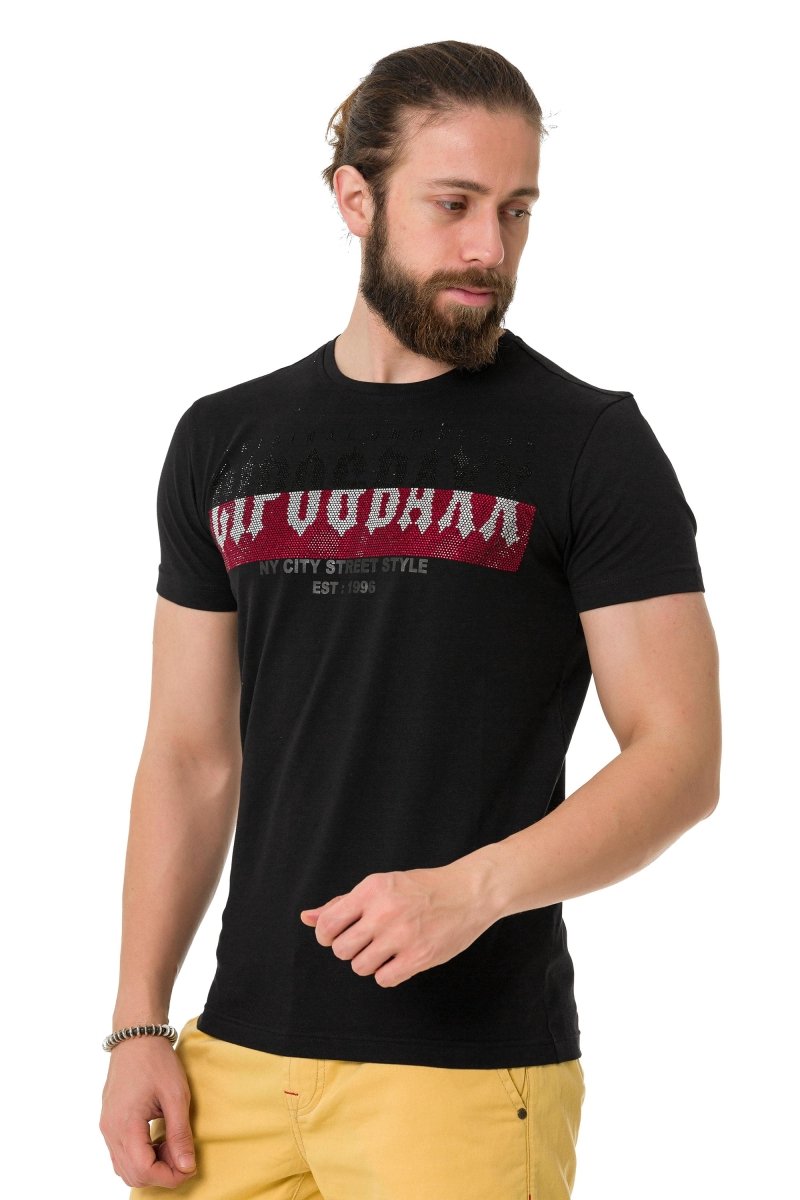 CT731  Camiseta para hombres con marcas en el frente