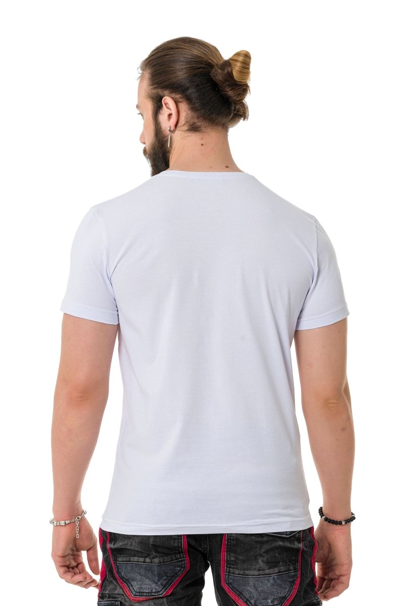 CT731  Camiseta para hombres con marcas en el frente