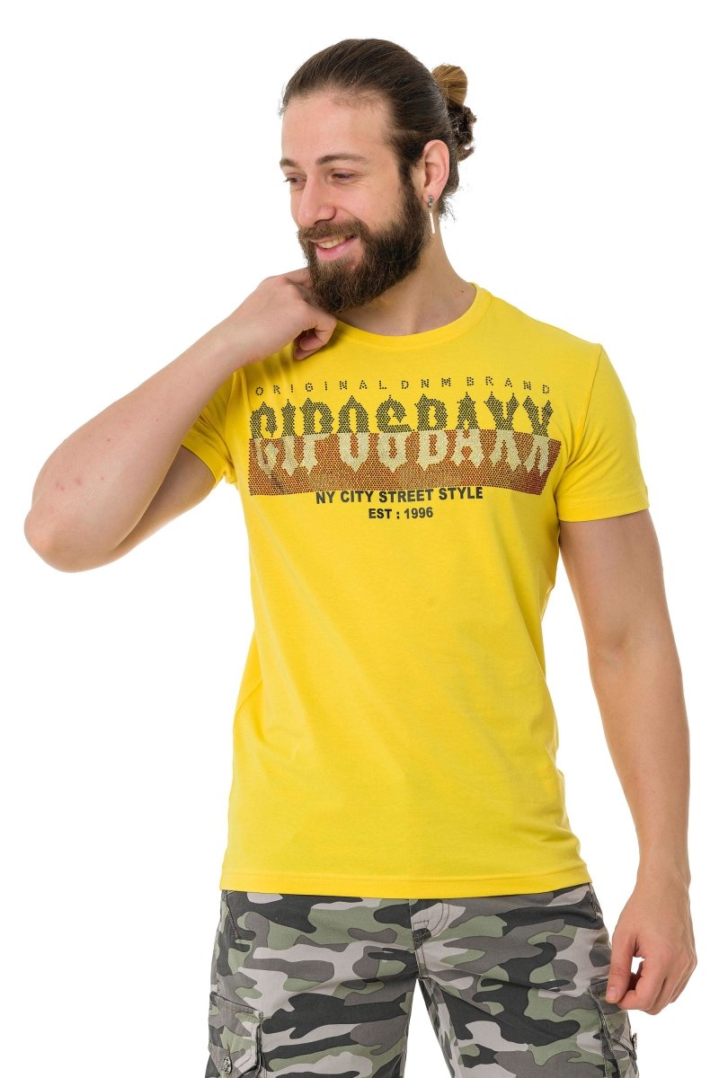 CT731  Camiseta para hombres con marcas en el frente