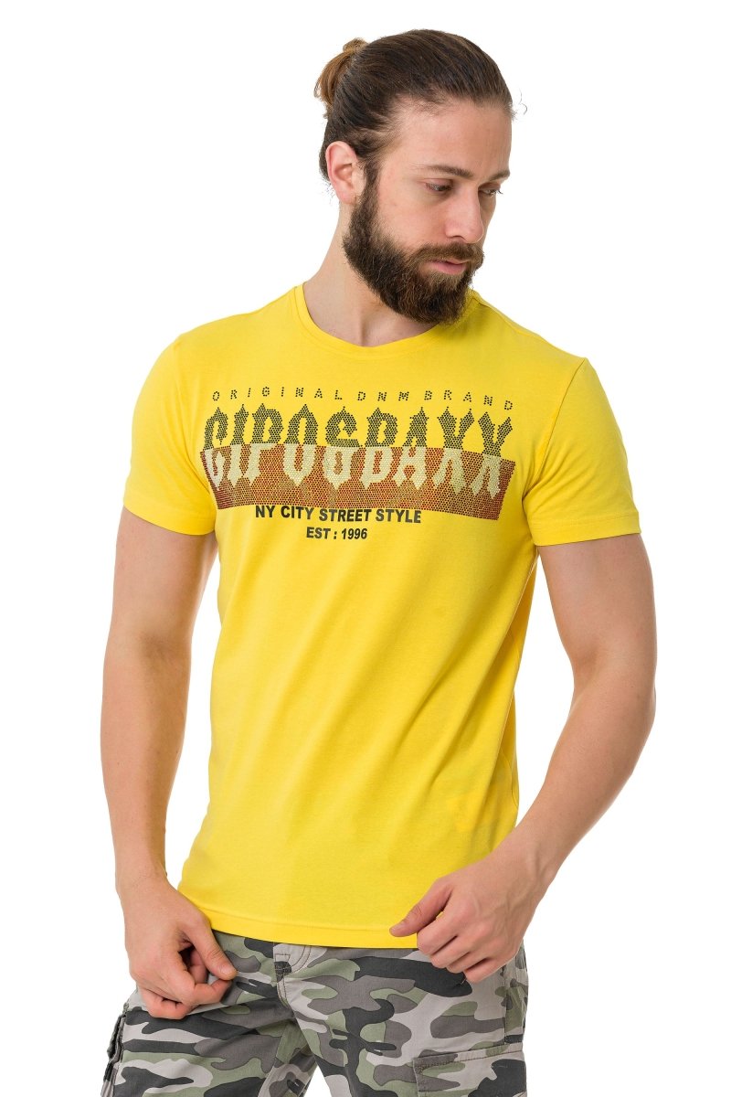 CT731  Camiseta para hombres con marcas en el frente