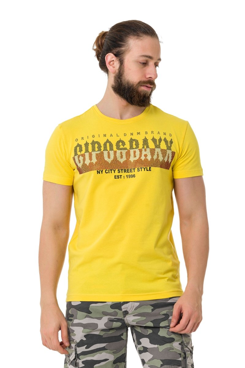 CT731  Camiseta para hombres con marcas en el frente