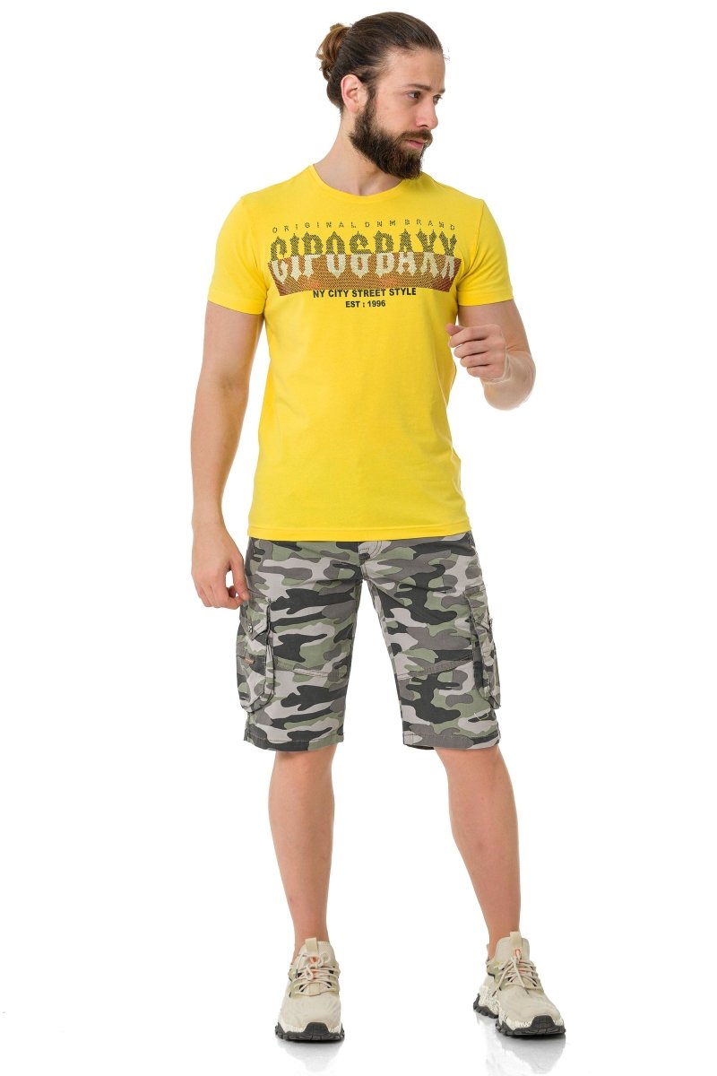 CT731  Camiseta para hombres con marcas en el frente