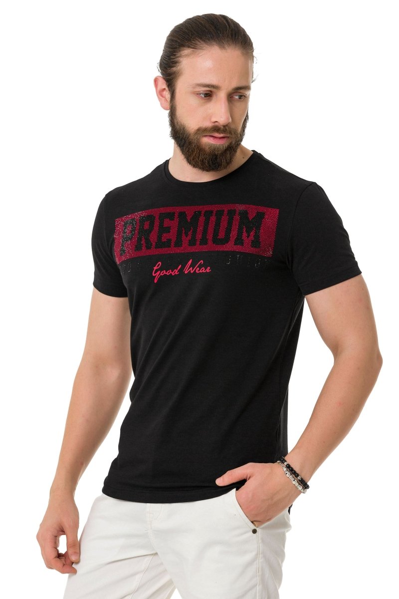 CT732 Camiseta  Men con elegante huella de mama