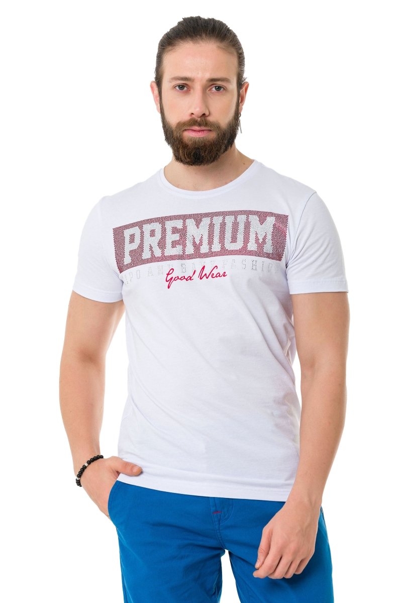 CT732 Camiseta  Men con elegante huella de mama