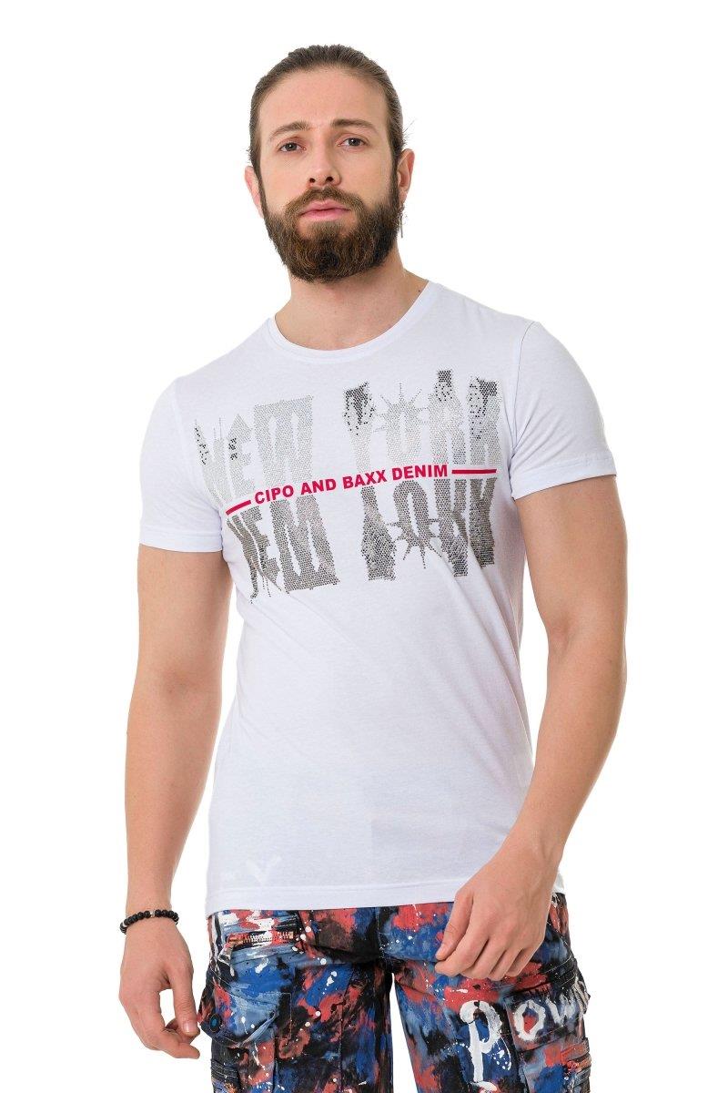 CT733 Camiseta para hombres  con motivo de Ciudad Cool