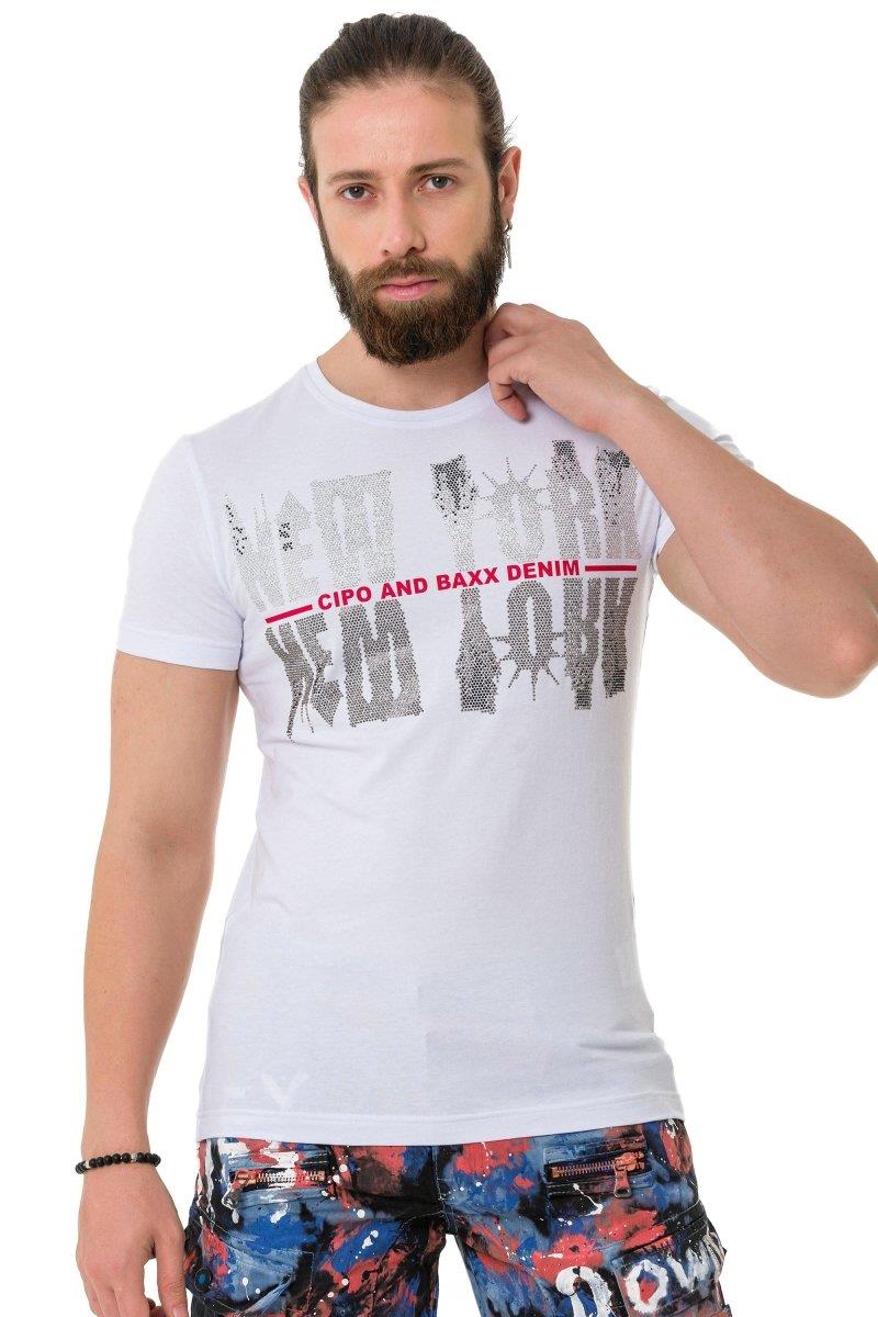 CT733 Camiseta para hombres  con motivo de Ciudad Cool