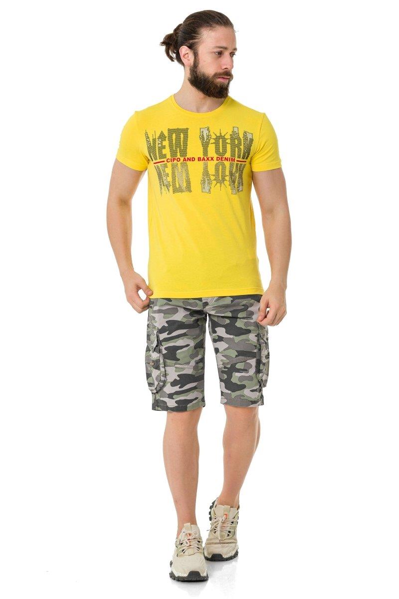 CT733 Camiseta para hombres  con motivo de Ciudad Cool