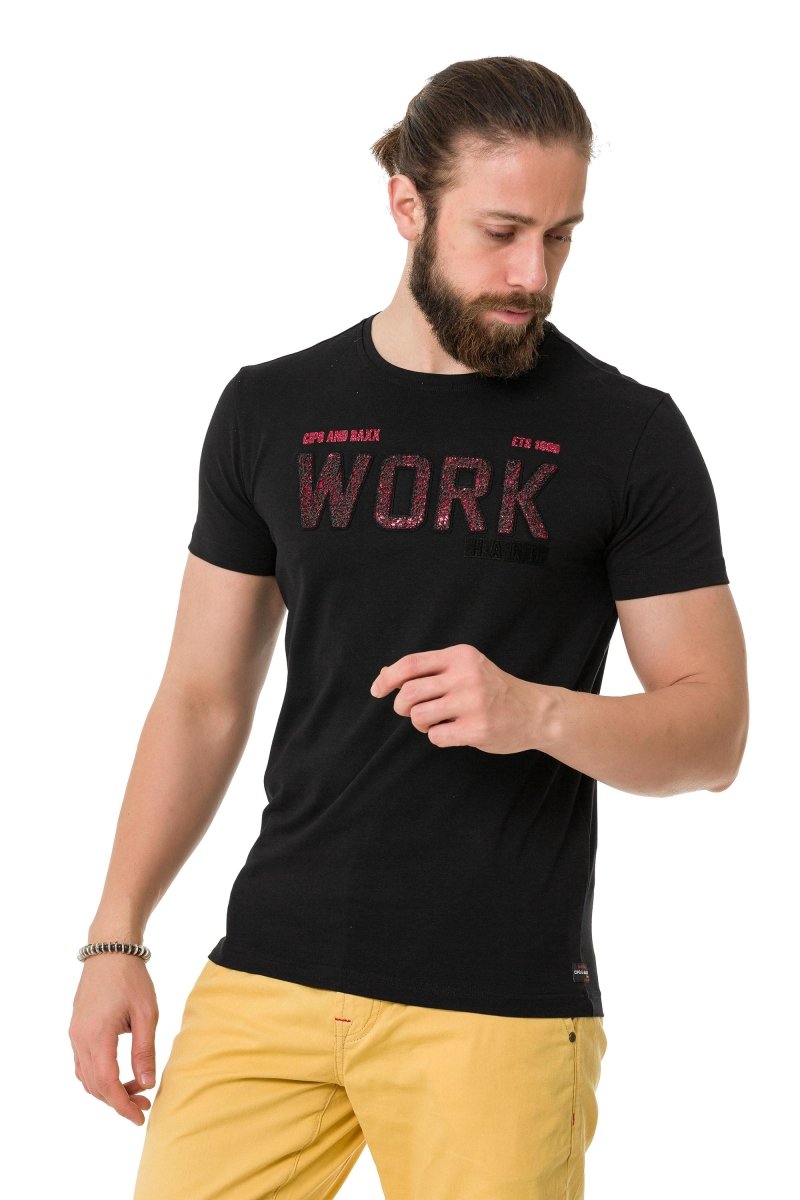 CT734 Camiseta para hombres  con relleno de piezas