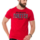 CT736 Herren T-Shirt mit glänzendes und geprägtes Schriftzug