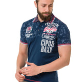CT738 Maglietta da Uomo Polo con Stampa di Tendenza