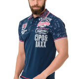 CT738 Maglietta da Uomo Polo con Stampa di Tendenza