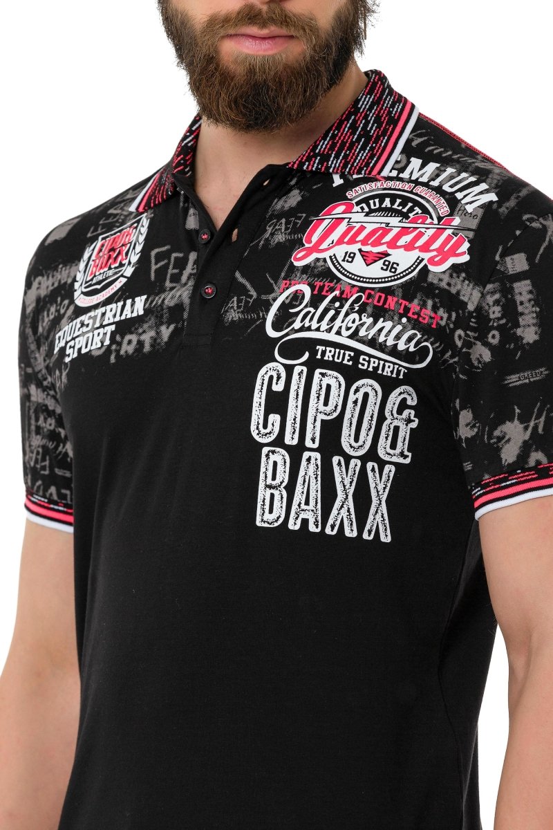 CT738 Herren Poloshirt mit Trendigem Print