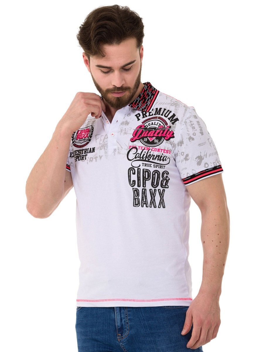 CT738 Herren Poloshirt mit Trendigem Print
