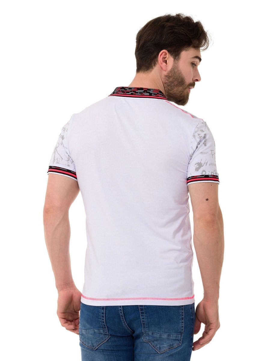 CT738 Herren Poloshirt mit Trendigem Print