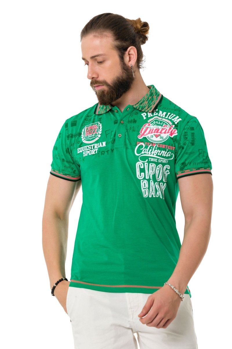 CT738 Herren Poloshirt mit Trendigem Print