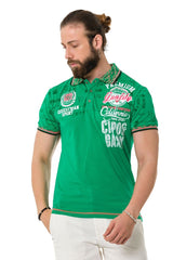 CT738 Herren Poloshirt mit Trendigem Print