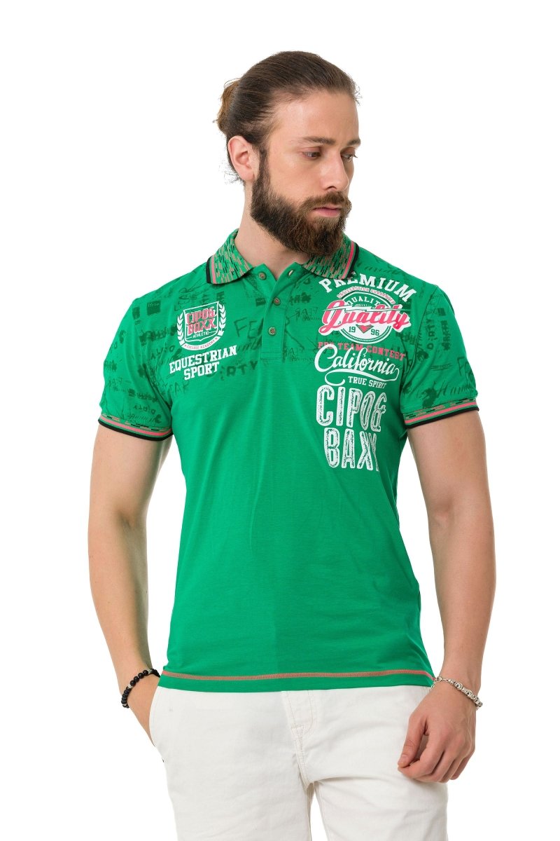 CT738 Herren Poloshirt mit Trendigem Print