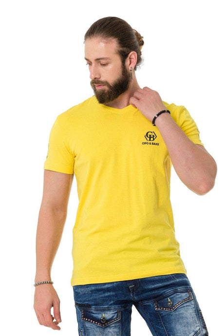 CT740 Herren T-Shirt mit Logo-Patch Prints