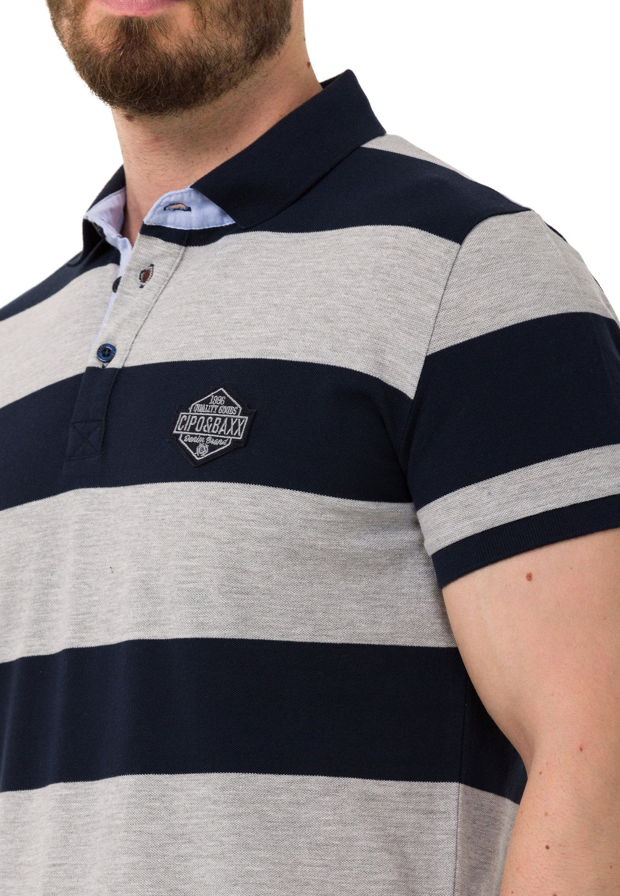 CT741 Polo da Uomo a Righe Multicolore