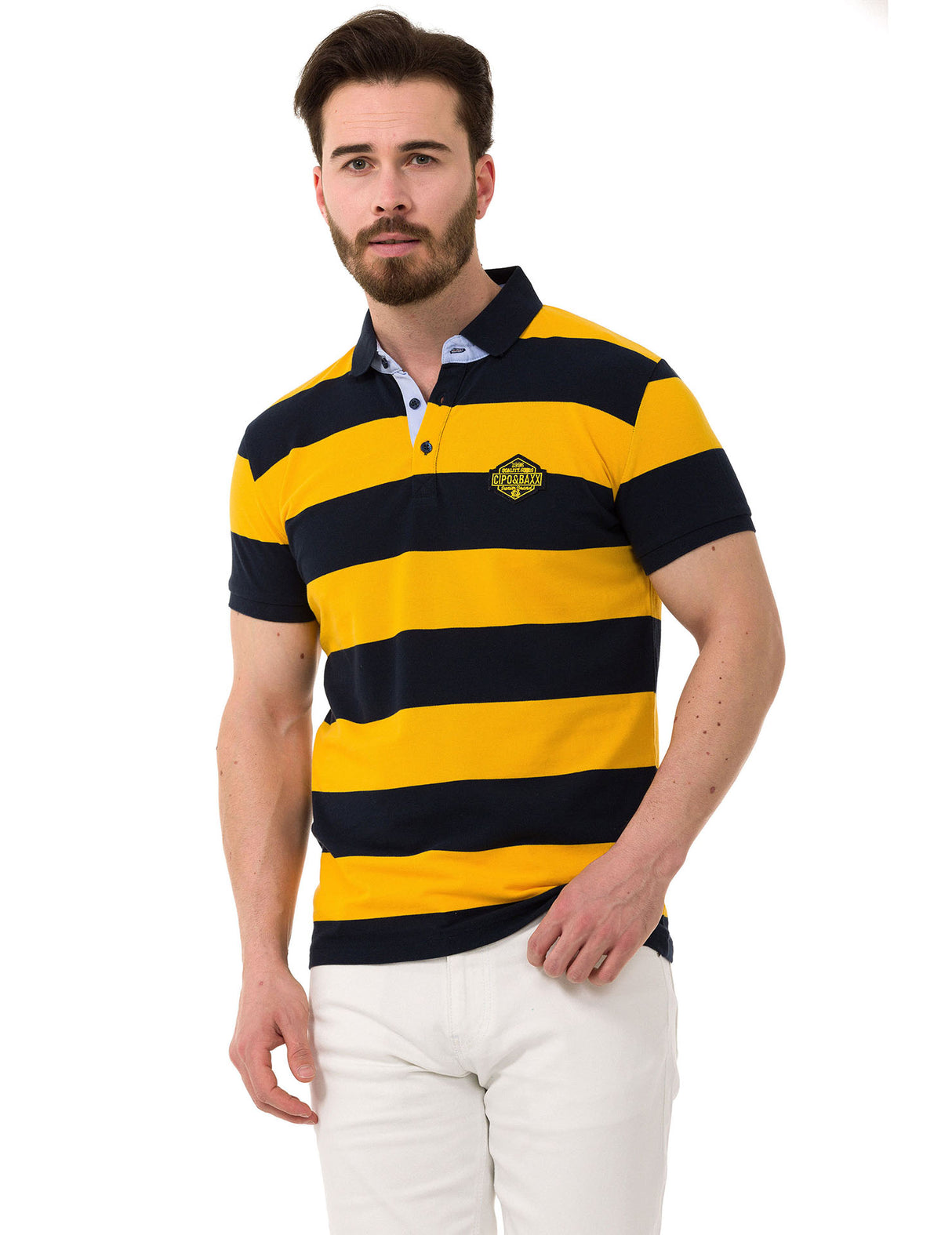 CT741 Polo da Uomo a Righe Multicolore